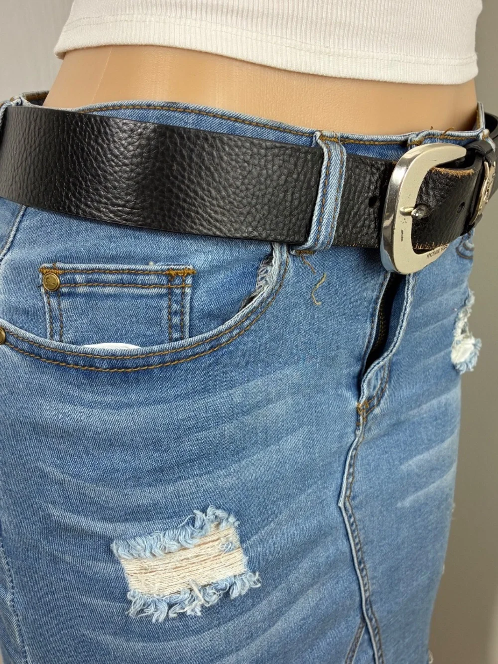 Michael kors leather belt Womens medium